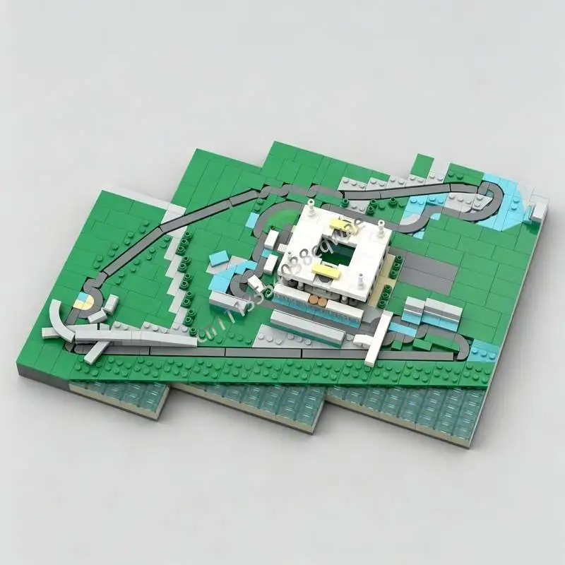 994PCS City Racing Circuit Stadium Micro Landscape MOC Architecture Model Building Blocks DIY Assembly Educational Birthday Gift