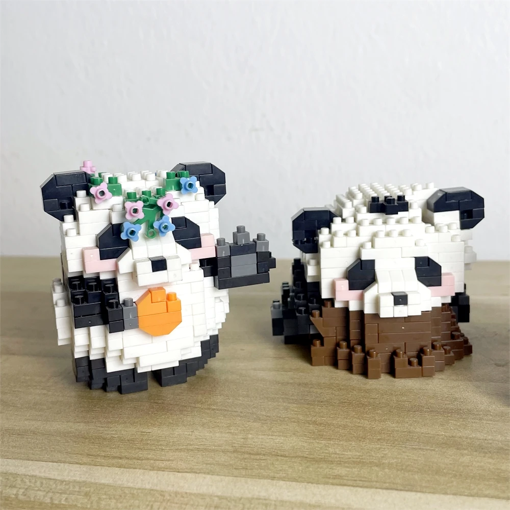 Panda-themed Micro Mini Building Blocks Toy: Adorable Figurines, Ideal Gift, Encourages Creative Play, Promotes Cognitive Develo