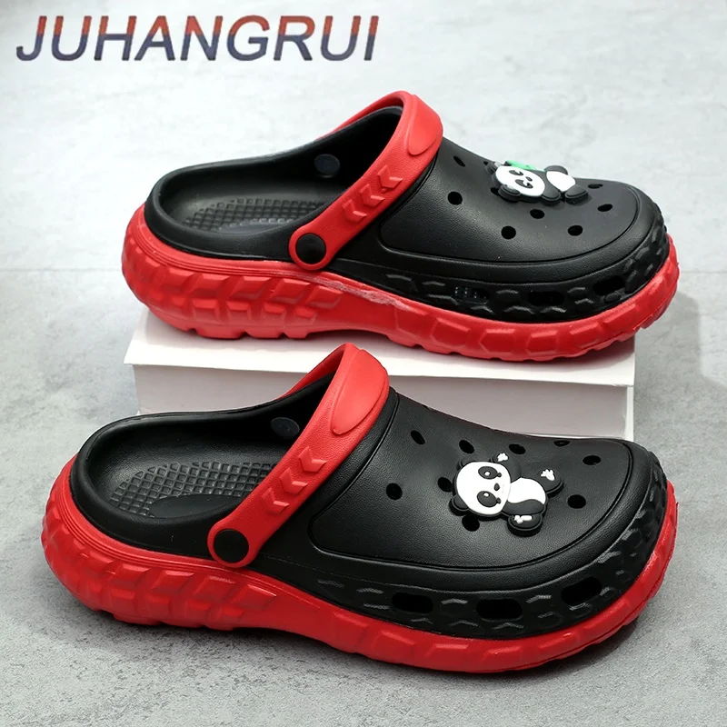 2025 Summer Men Platform Sandals EVA Closed Toe Non-slip Beach Sandals Woman Lightweight Soft Bottom Non-slip Sandalias for Home