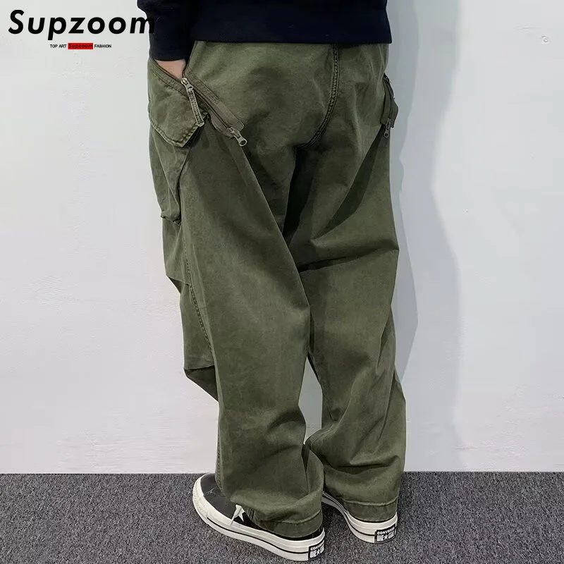 Supzoom New Arrival Hot Top Fashion Loose Cotton Pockets Selling Brand Overalls Multi Bag High Street Casual Winter Cargo Pants