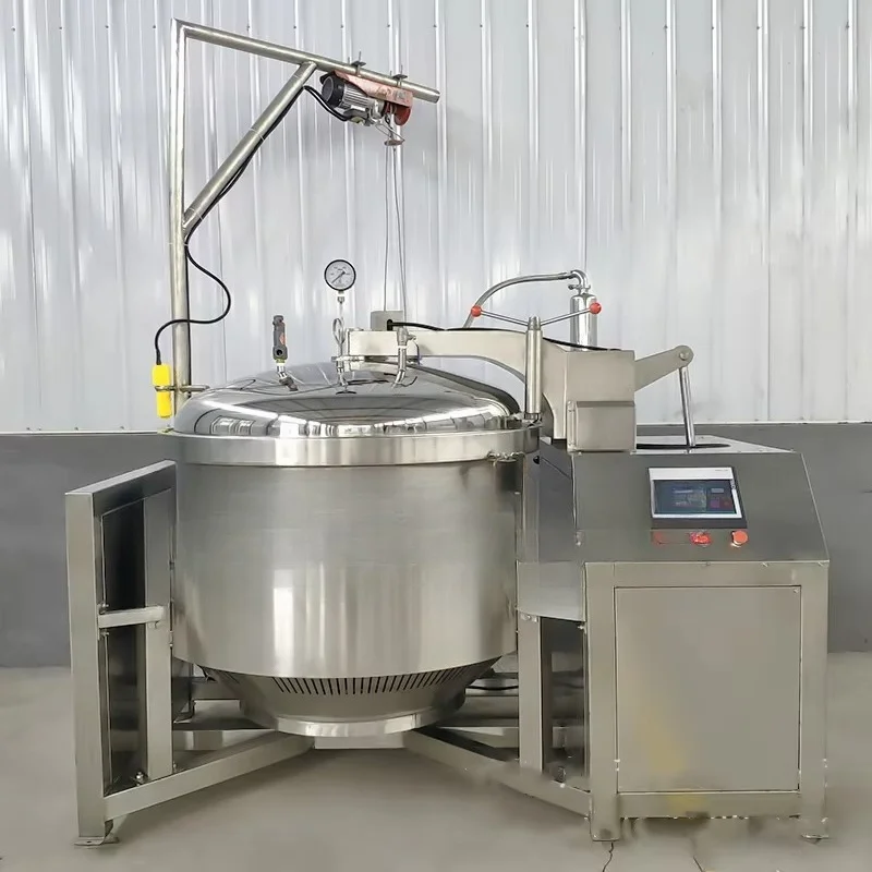 100-2000 liters Industrial Electric Pressure Cooker Automatic Steam Boiling Meat Autoclave New Conditions for Bakery Use