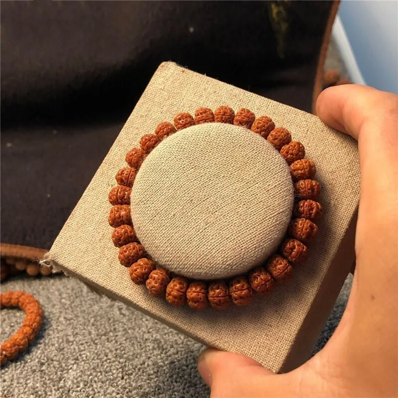 Nature Vajra Bodhi Rudraksha Bracelets Men Meditation Mala Bead Bracelets for Men Women Jewelry Prayer Tibetan Buddhism Bracelet