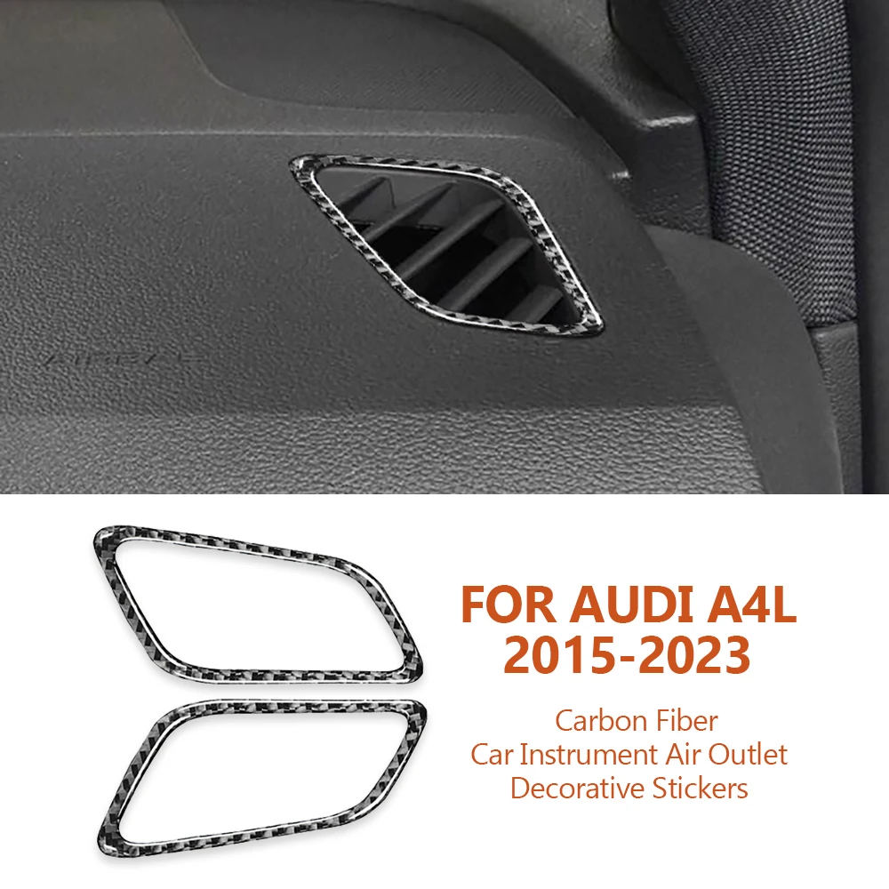 

For Audi A4 A5 A4L B9 2015-2023 Car-styling Carbon Fiber Car Instrument Air Outlet Decorative Stickers Auto Interior Accessories