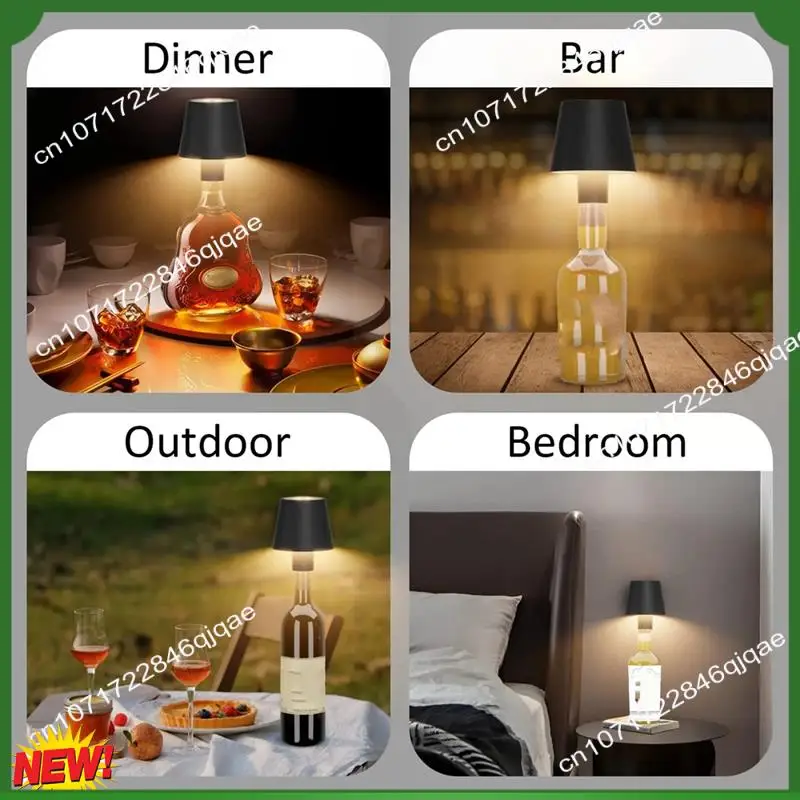 

A48I LED Bar Wine Bottle Lamp Atmosphere Night Light Removable And Portable Charging, White,3 Color