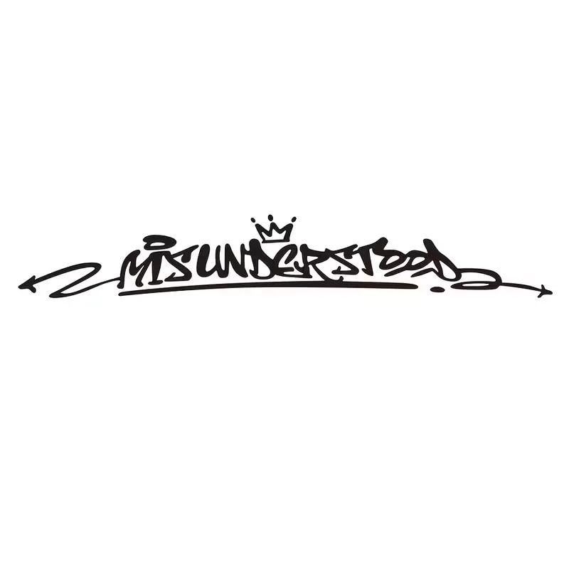 11.81/19.69/31.5inch Misunderstood Graffiti Windshield Car Truck SUV Decal Sticker