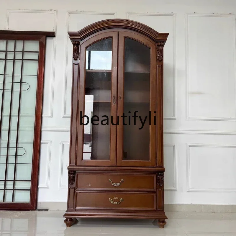 G New Victoria Wine Cabinet American Country Classic Double Door Edge Cabinet Bookcase