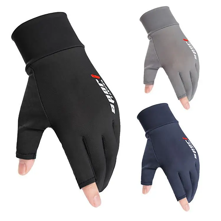 

Motorcycle Ice Silk Non-Slip Gloves Breathable Outdoor Sports Driving Riding Touch Screen Gloves Thin Anti-UV Protection