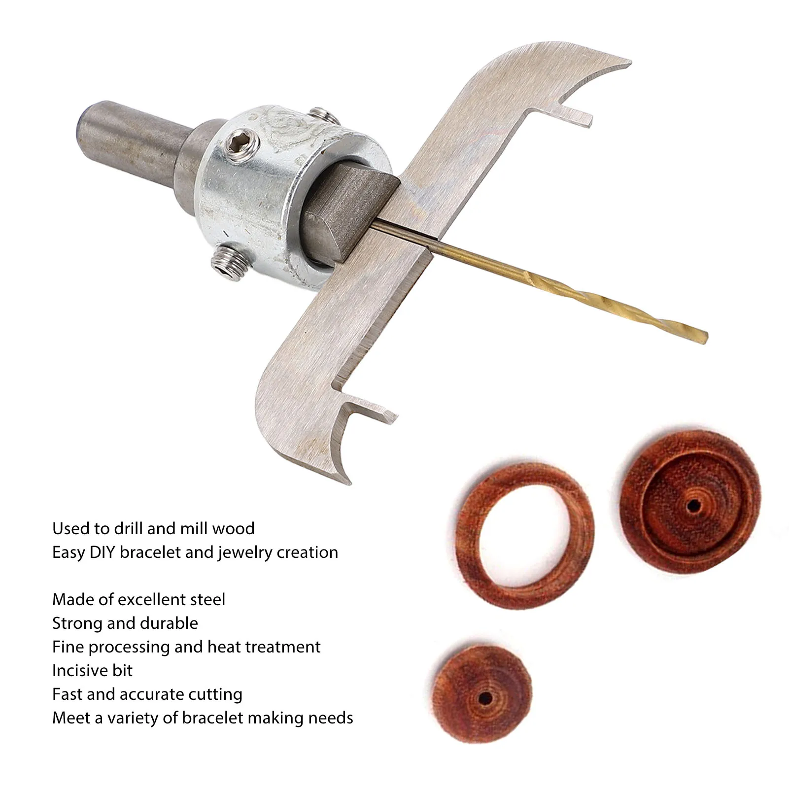 طقم مثقاب الأساور للمجوهرات سهلة الاستخدام ، قاطع طحن الأساور ، صانع حلقات النجارة ، HSS