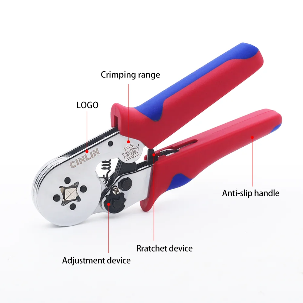 Krimptang & Aderendhuls Terminals Set Buis Schoenveter VE & TE Terminals Kit Handgereedschap Elektricien Crimper HSC8 6-4 6-6