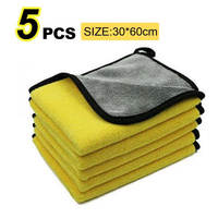 1-5pcs Microfiber Cleaning Towel Car Cleaning Cloths Professional Detailing Car Drying Microfiber Towel Wash Towel Accessories