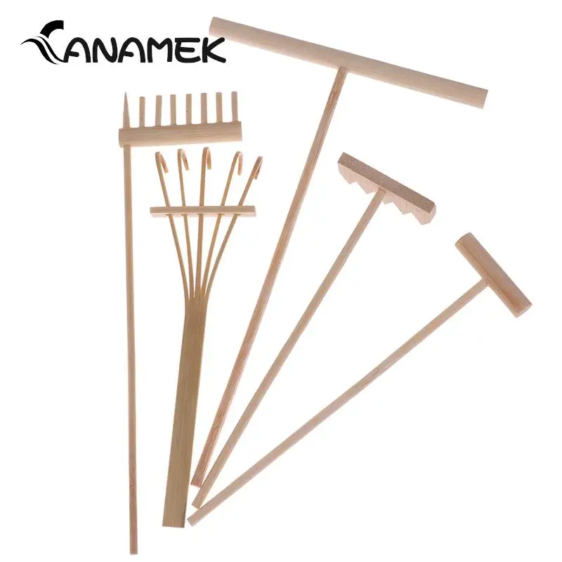 1/5PCS Home Decor Mini Bamboo Rake For Zen Garden Sand Tabletop Meditation Feng Shui Decor 