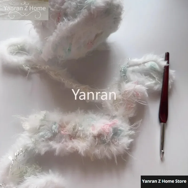 100g New Knitting Dreamy Plush Hand Mixed Fur Thread Hand Crocheted DIY Bag Hat Hair Loop Yarn Christmas Decoration Wool Yarn