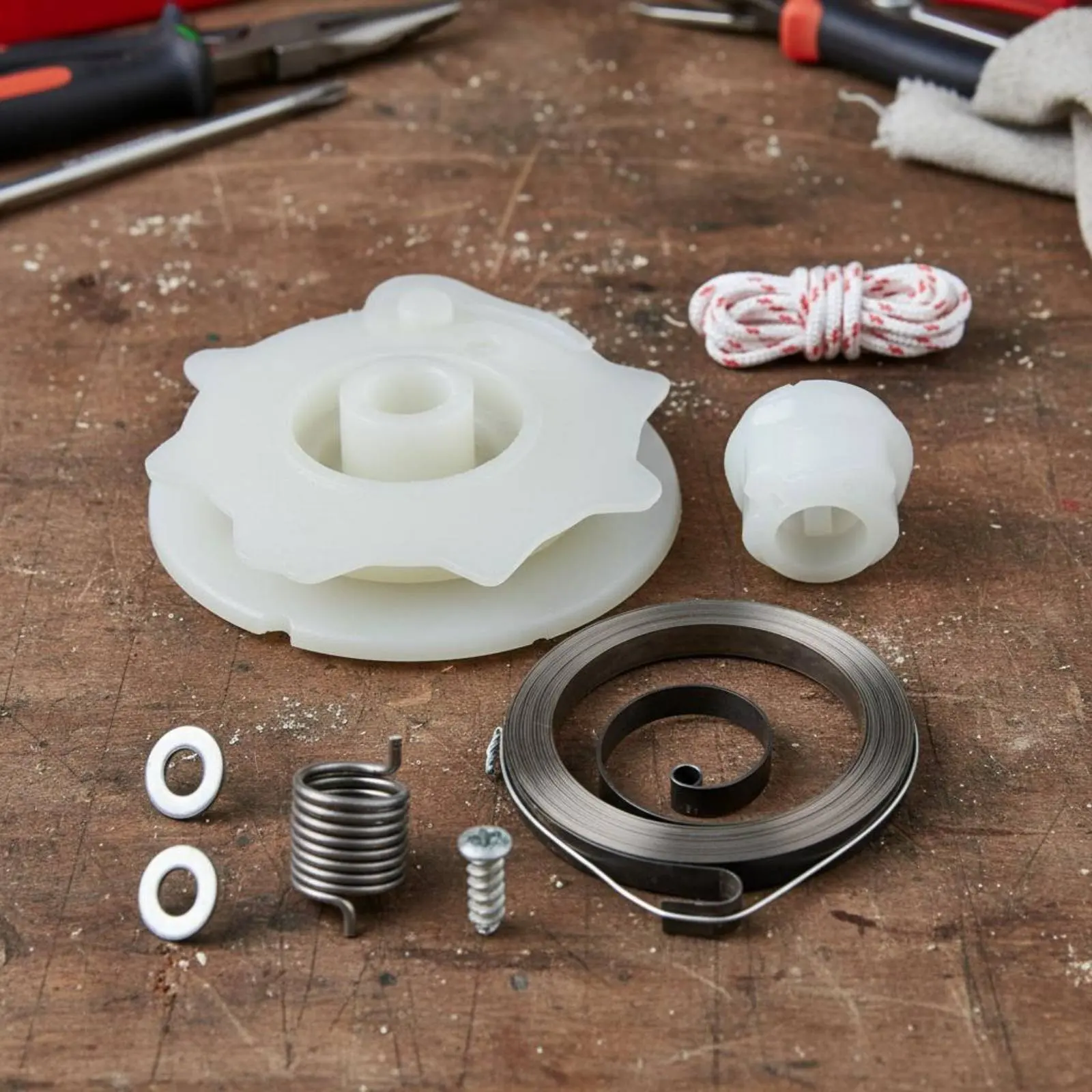 

Chainsaw Recoil Starter Kit Direct Fit Starter Pulley Coil Kit Chainsaw Pull Start Parts Easy Replacement Power Tool Part