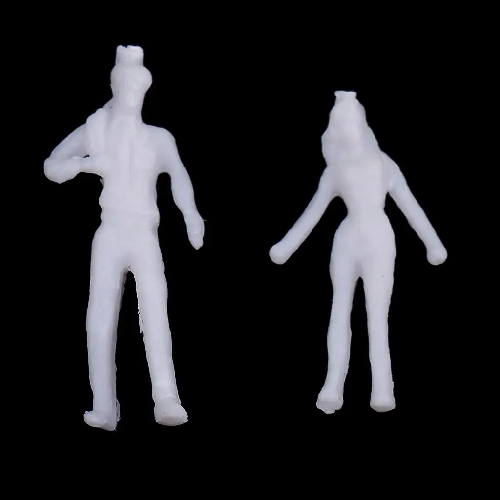 Architectural Model People 1 100 Plastic Unpainted Miniature Figure Set for Miniature Making Scenarios