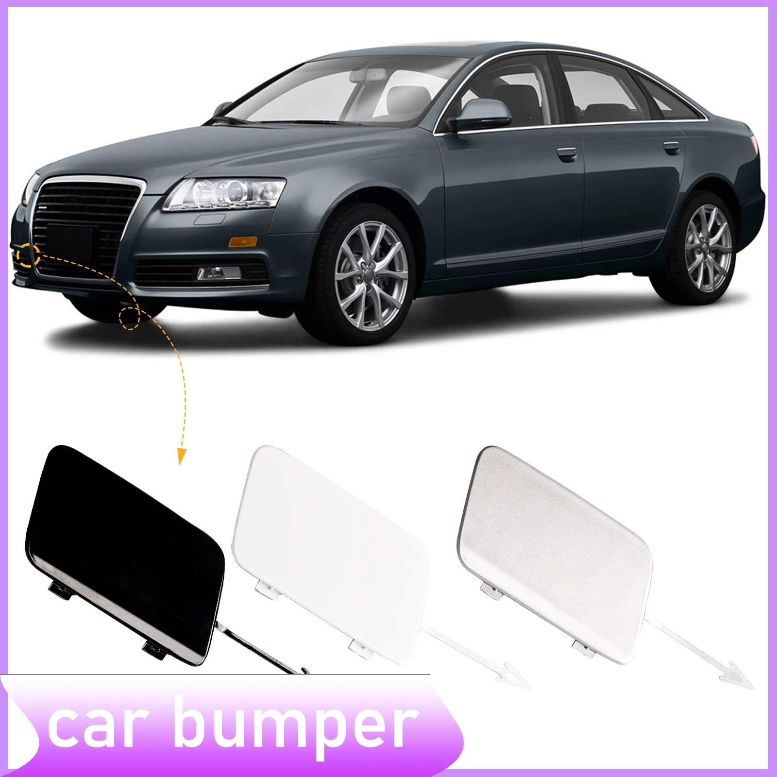 

Front Bumper Tow Hook Cap Towing Eye Cover For Audi A6 C6 2009-2011 4F0807441F Car Accessories