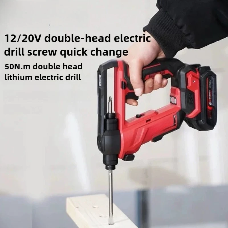 6300 1/4 Inch Electric Impact Drill Electric Screwdriver 50N.m Brushless Motor Double Headed Quick Change 12V/20V Battery
