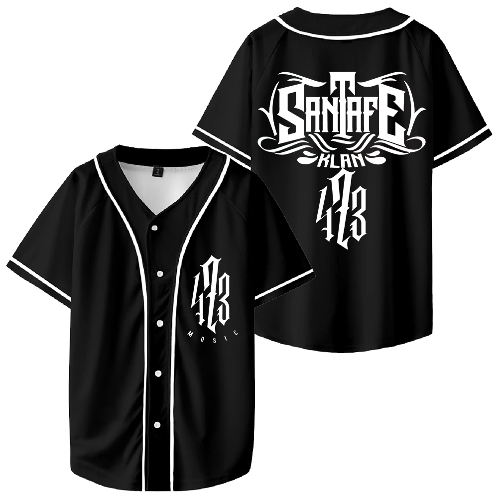 

Santa Fe Klan 473 Music Merch Baseball Jersey Shirt V-Neck Short Sleeve Streetwear Women Men Fashion Clothes