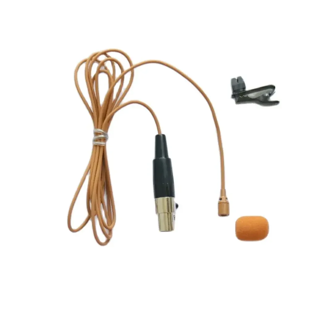 

MiCWL коричневый профессиональный зажим для галстука петличный микрофон с шумоподавлением для AKG Shure Sennheiser Wireless