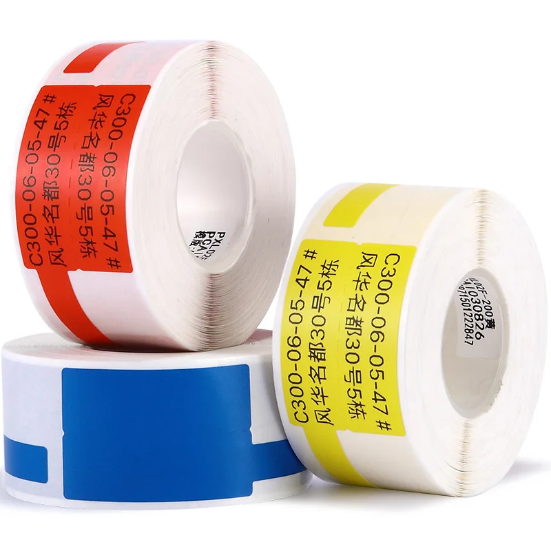B21/B3S /B1 /B203 Color Cable Label Sticker Paper Roll Jing Chen (Niimbot) for B21 Label Printer - CABLE LABEL