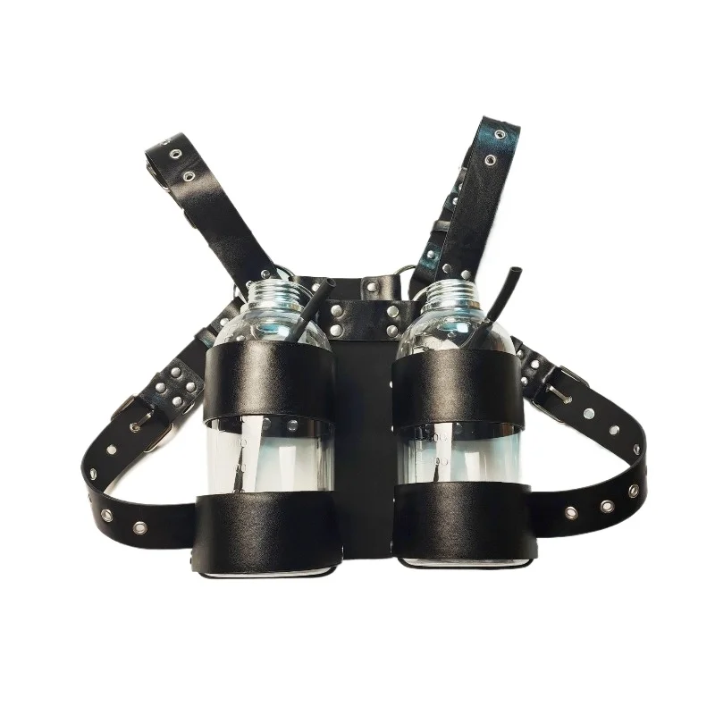 For Mask Negative Pressure Bottle Backpack, Double Bottle Breathing Pressurization, Backpack