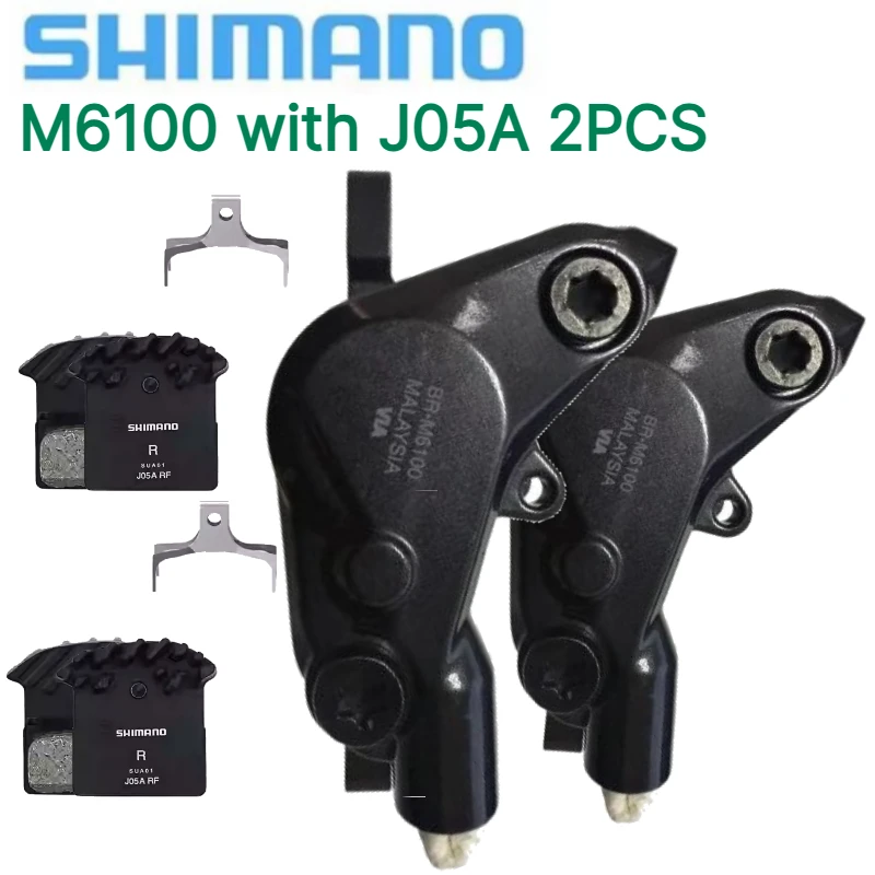 Original SHIMANO DEORE BR-M6100 2-Piston Hydraulic Disc Brake Caliper 12s MTB Mountain Bike Replacement Brake Clamp