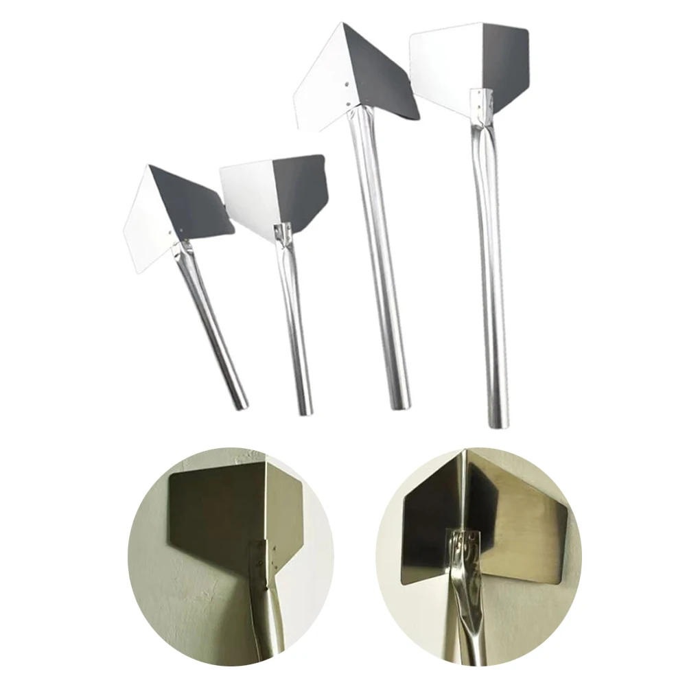 Stainless Steel Putty Knife- Drywall Scrapers Hand Tool Metal Handle 90 Degree Drywall Outdoor Corner Trowel Construction Tools