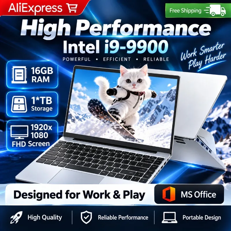 Intel Core I9 9900 14.1 Inch Laptop 32GB RAM 2TB SSD 1920x1080 Ultra Slim Gaming Office Home Study Pro Max Speed Core Ultra