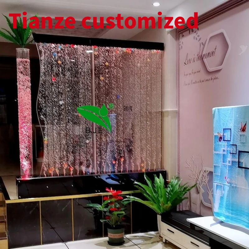 

(Customized) wedding decoration LED glowing acrylic water bubble lamp backdrop hotel restaurant decoration furniture