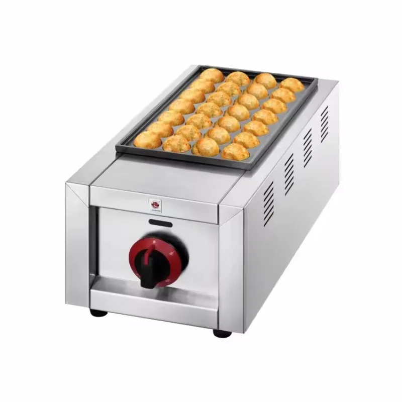 Commercial gas ball machine non-stick board octopus ball pot porous rice meat dumplings octopus roast making machine