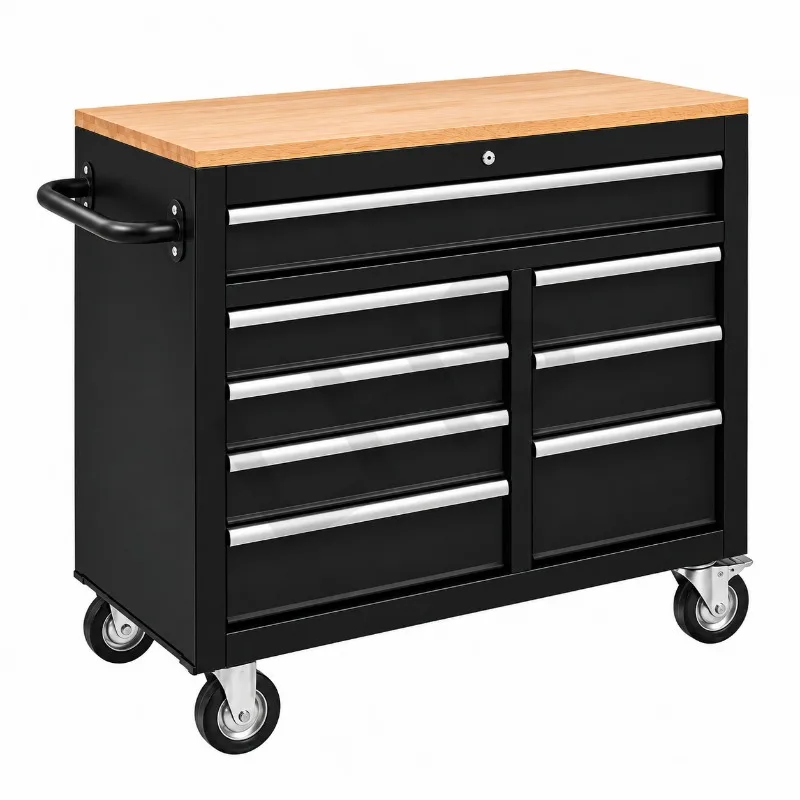 European and American solid wood countertop tool cabinet heavy-duty auto repair tool truck