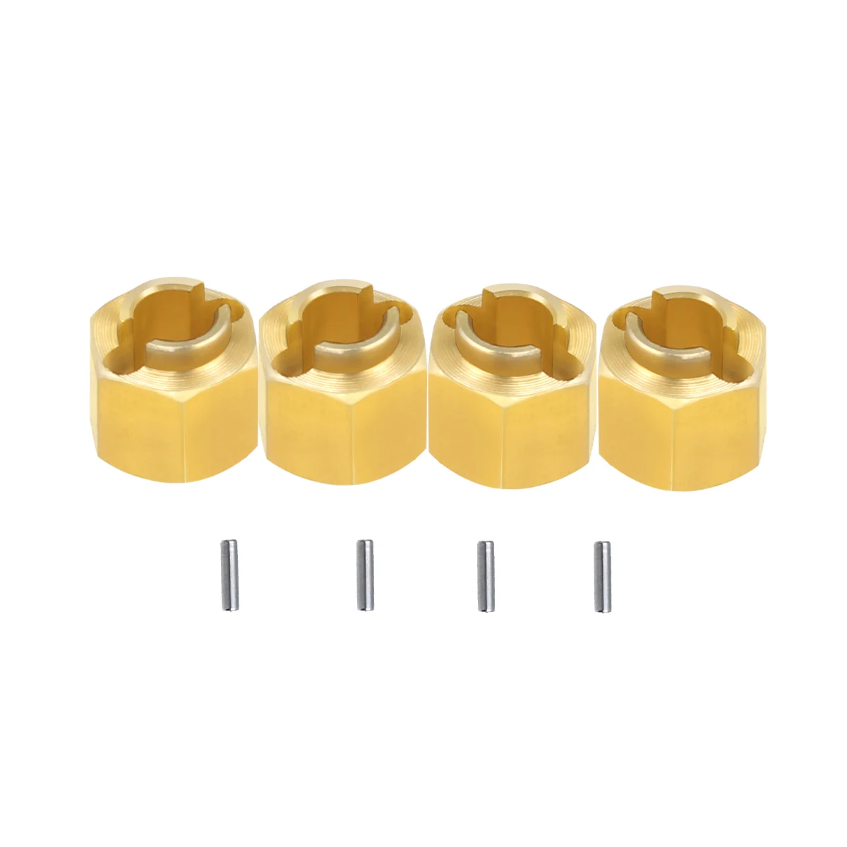 Mosiężny przedłużacz piasta sześciokątna koła Adapter 4mm 5mm 6mm grubości dla 1/18 zdalnie sterowany samochód gąsienicowy TRX4M Bronco sześciokątny