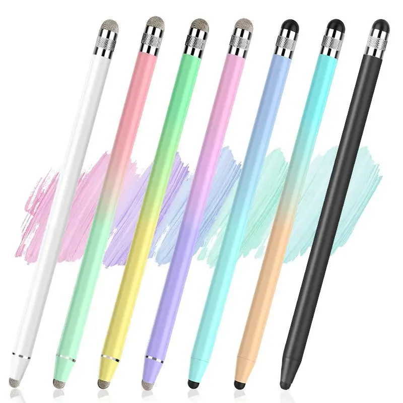 Mesh Fiber Capacitive Stylus Pen Double Nib Touch Screen Pens Drawing Pen For Universal Capacitive Screen Smart Phone Tablet