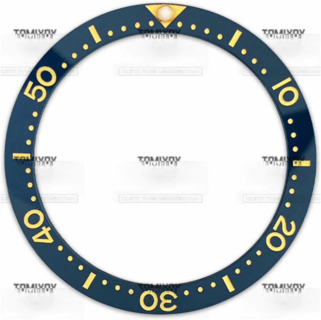 33.7*27.3MM black blue green ceramic flat bezel Insert Fit For Sekio013  men's mechanical watches