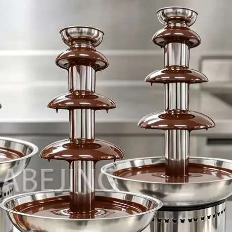 Chocolate Melter Fountain Machine Commercial Fondue Dispenser for Birthday Wedding Dessert Decoration