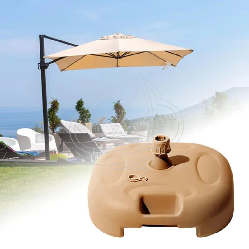 Patio Umbrella Stand Base Umbrella Weight Replacement Square Windproof Water Filled Pole Holder for Deck Garden Patio Yard