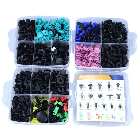 725Pcs Car Push Retainer Clips Auto Fasteners Assortment 23 Sizes Bumper Fender Rivets with 10 Cable Ties and Fasteners Remover 10 best sales clip toyota - №5
