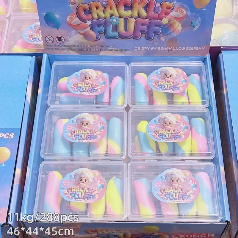 Rainbow Marshmallow Squishy Pink Slow Rebound Soft Office Home Decoration Asmr Sensory Decompression Pressure Ball Perfect Gifts