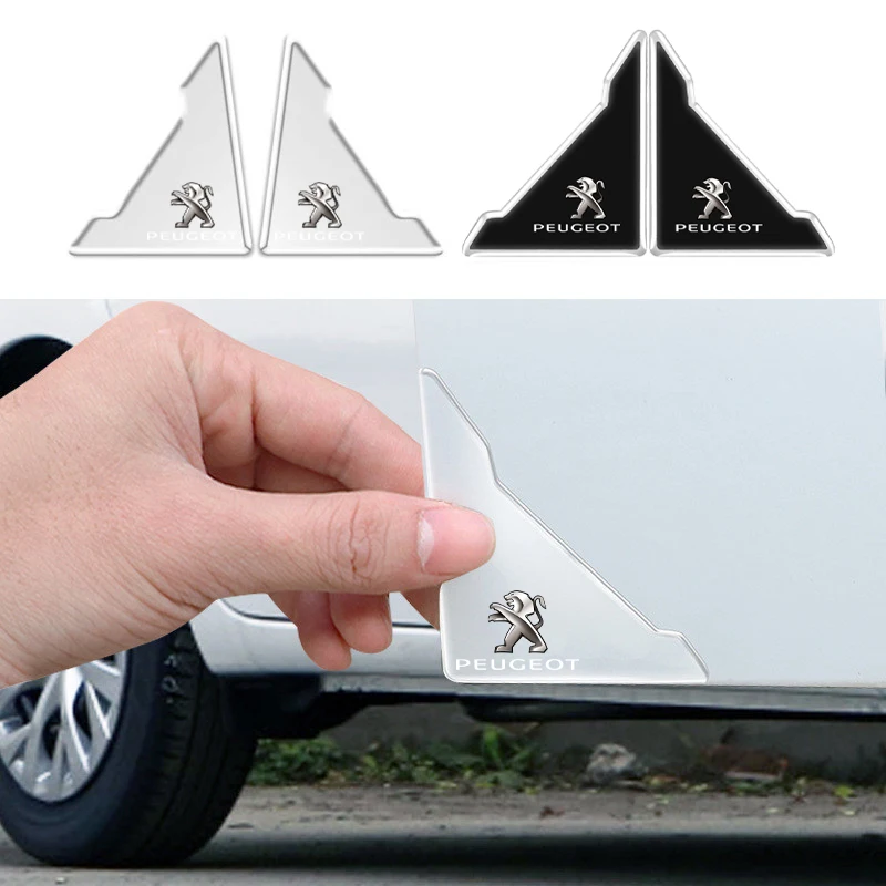 2 Stück Autotür-Eckenschutz-Aufkleber Dekoration für neue Peugeot 206 208 207 3008 308 2008 107 508 607 106 406 407 307 301 408