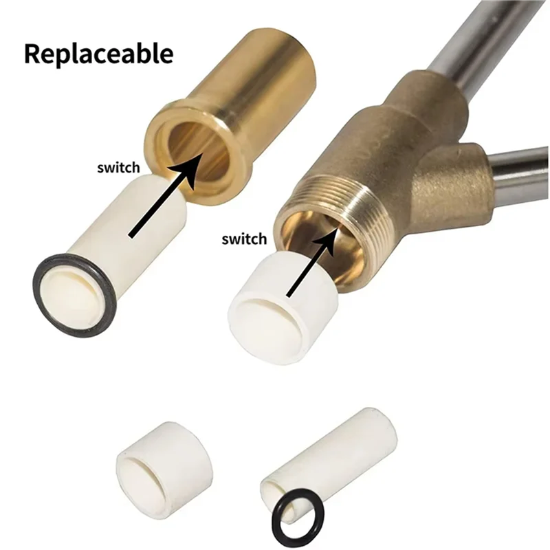 

MCGS-8X Pressure Washer Sandblasting Nozzle Tip, Replacement Wet Sand Blasteing Attachment