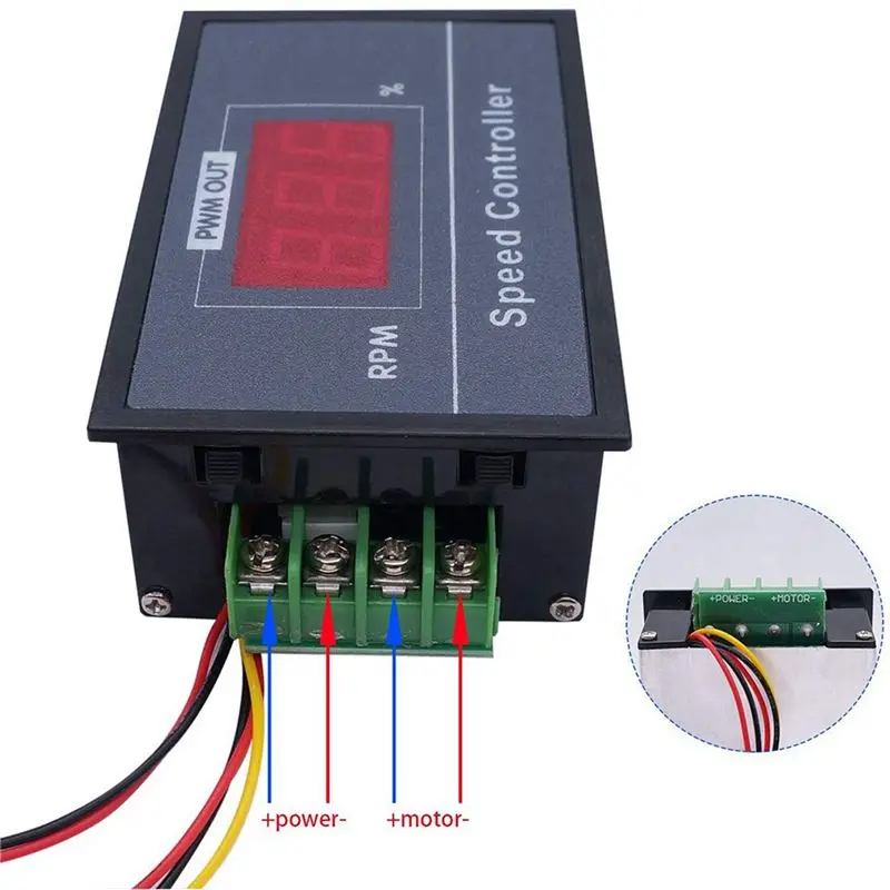 LICE-3X PWM DC Motor Speed Controller With Digital Display 30A PWM Adjustable Speed Stepless Regulator