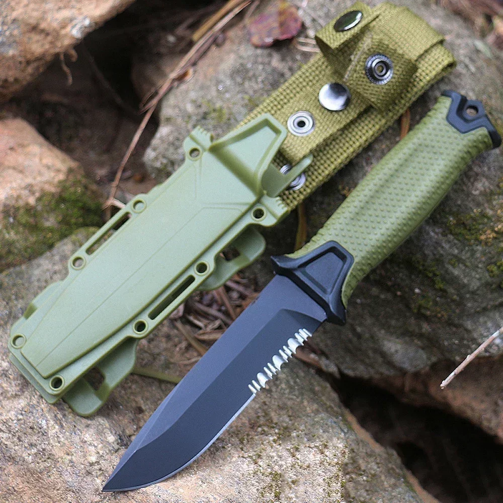 

Glass Fiber Handle Military Tactical Knife High Hardness Survival Fixed Blade Knife Camping Equipment EDC Hand Tool Cs Go Knifes