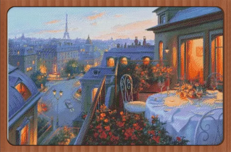 

Наборы для вышивания крестиком «Ночной город» (18CT, 16CT, 14CT), неотпечатанные, высшего качества, для рукоделия, декора дома