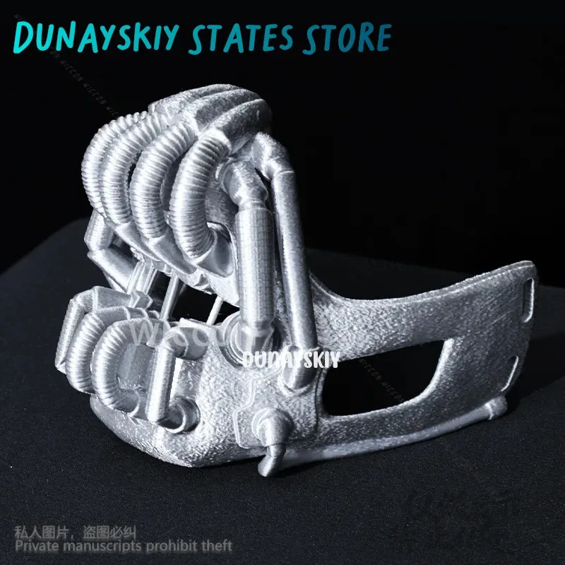 

asdh8@Bane Cosplay Anime Dark Horror Movie Knight Silver Skull 3D Polylactic Acid Mask Halloween Christmas Party Man Cos Customi