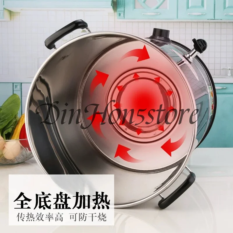 Stainless Steel Electric Hot Water Bucket Large Capacity Automatic Water Boiling Barrel Insulation