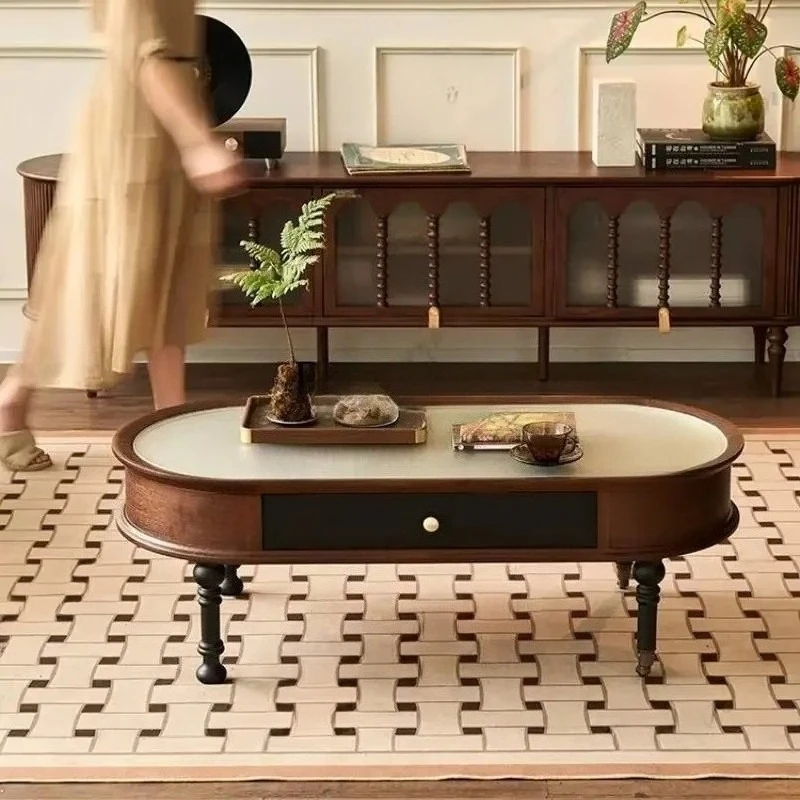 A  Mobile European Style Coffee Tables Classy Storage Designer Round Coffee Tables Mid Century Luxury Mesa De Centro Sala
