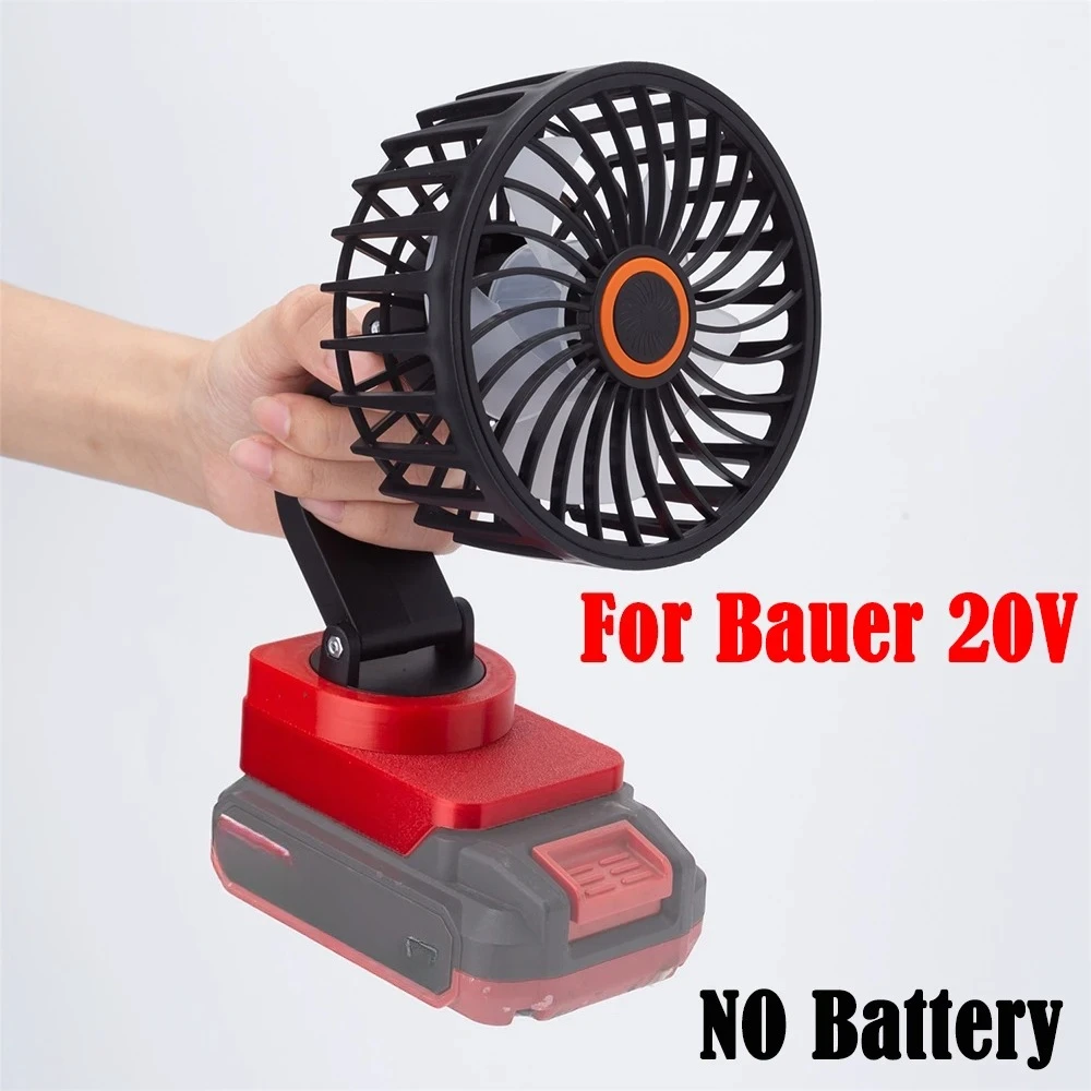 Portable Camping Fan For Bauer 20V Lithium Battery Powered Wireless Hiking Fishing Fan (Not include battery)