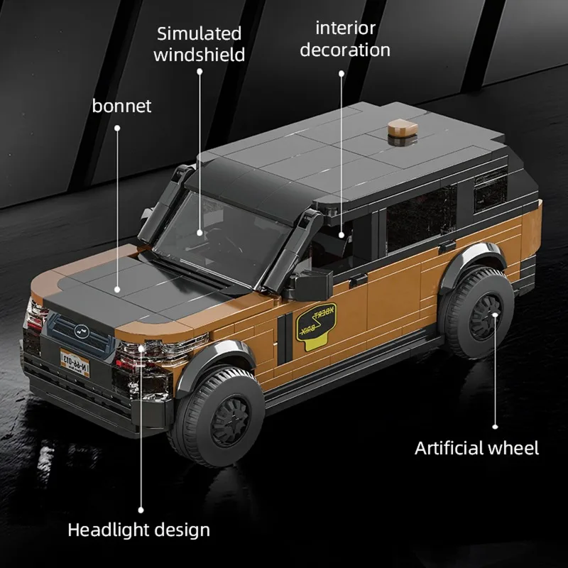 MOC City Off-Road SUV Voertuig 398PCS Bouwstenen DIY Model Car Kit Collector's Display Educatief STEM Speelgoed Vakantiecadeau