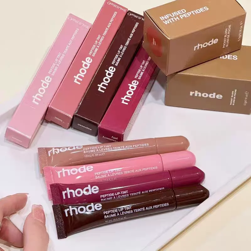 RHODE Atualização Edição Limitada Maquiagem Sun Soak Tan Line Blush Lip-Care Hidratante Lip Balm Polipeptídeo Baunilha Lip Gloss