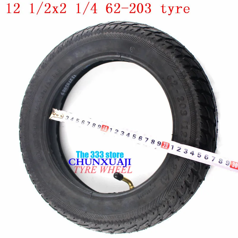 12 Inch Tire 12 1/2 X 2 1/4 ( 62-203 ) Fits Many Gas Electric Scooters and E-Bike 12 1/2X2 1/4 Wheel Tyre & Inner Tube