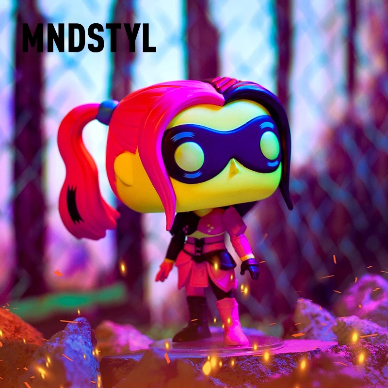 

FUNKO POP Harley Quinn: Fluorescent Limited Edition Anime Action Desktop Decoration Ornament Model Toys Collectible Model